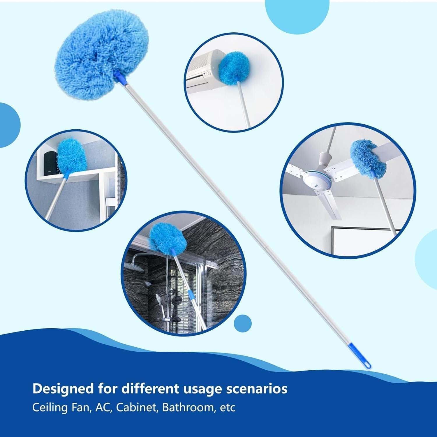 Premium Extendable Round Cleaning Duster (83.5 Cm  1 Pc)