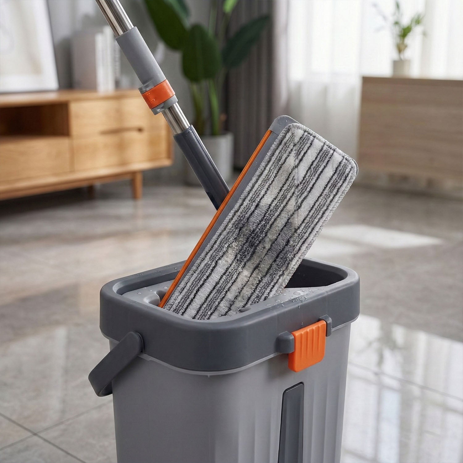 Small Size Multipurpose Flat Mop Cleaning Bucket Set